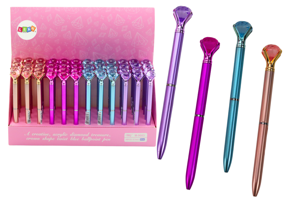 Diamond Ballpoint Pen In Matte Blue Refill 0.7mm Mix