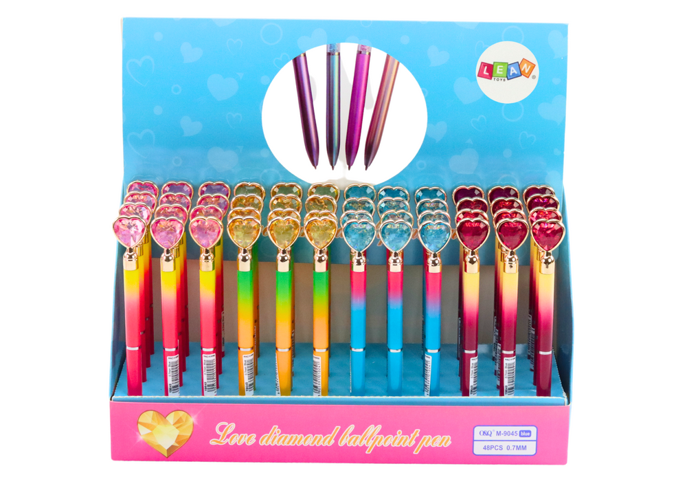 Diamond Ballpoint Pen Shiny Blue Refill 0.7mm Mix
