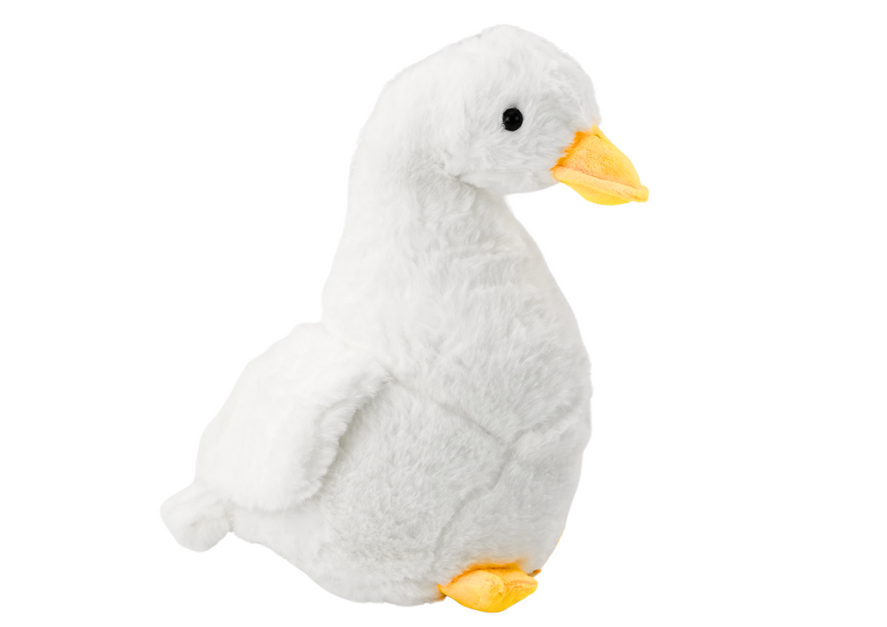 Plush Goose Mascot White Cuddly Plush Duck 40 Cm