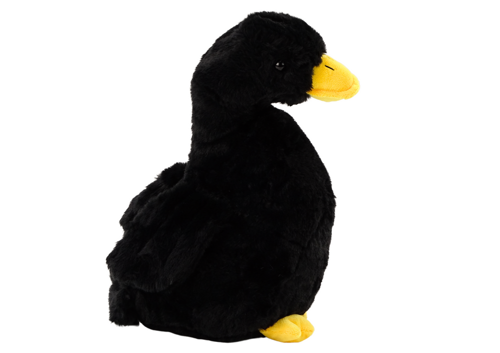 Plush Goose Mascot Black Cuddly Plush Duck 40 Cm