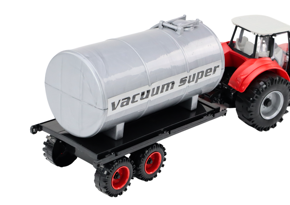 Agricultural Tractor Excavator With Tanker Drive Red