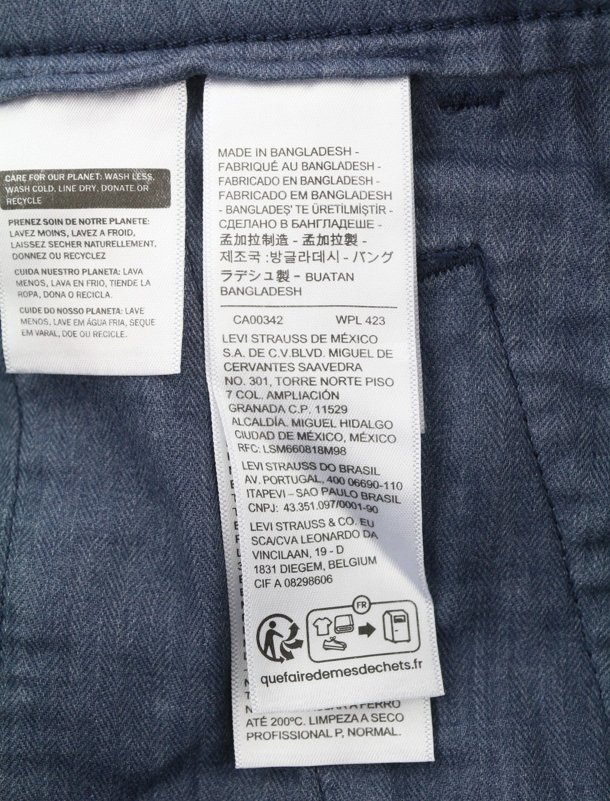 Pantaloni Levi's Xx Chino Uomo W30/l30 Blu Authentic Fit Zip Fly Big E