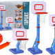 Basketball Basket Adjustable Ball Pump 138cm Blue