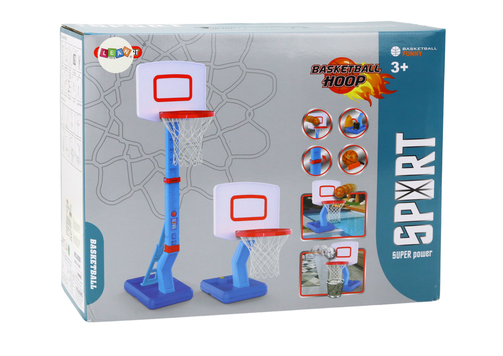 Basketball Basket Adjustable Ball Pump 138cm Blue