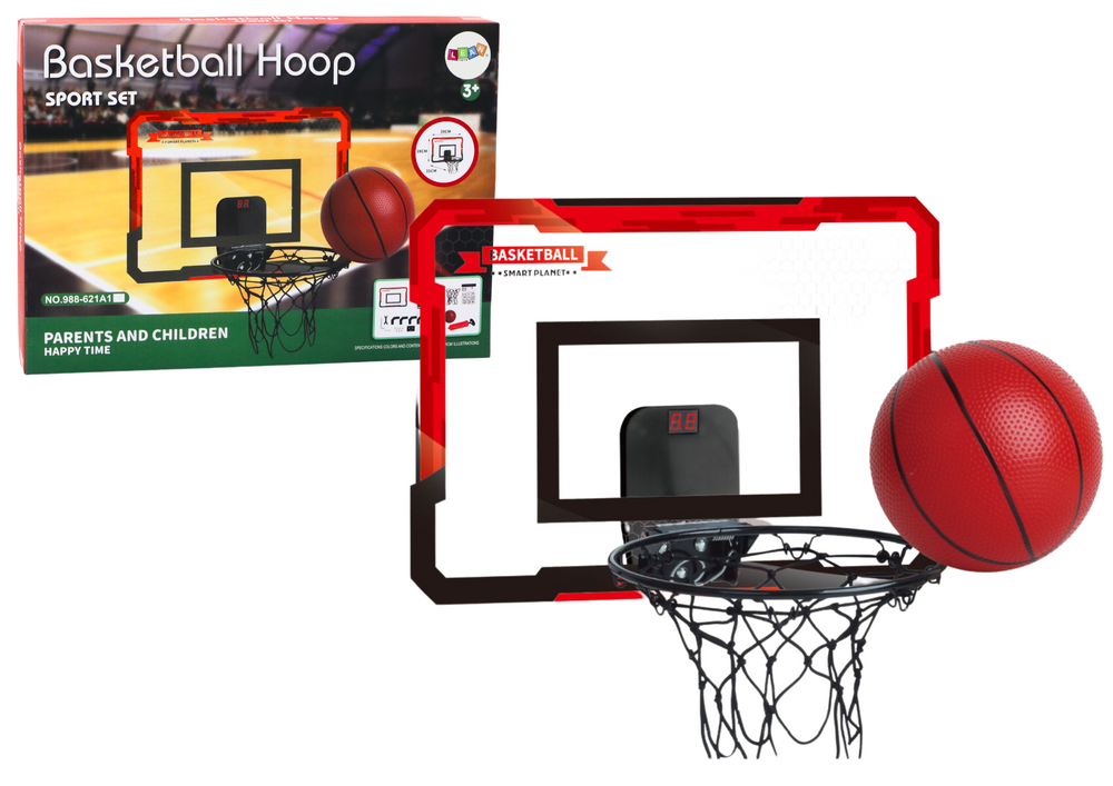 Børn Basketball Basket Backboard Counter Ball Sæt