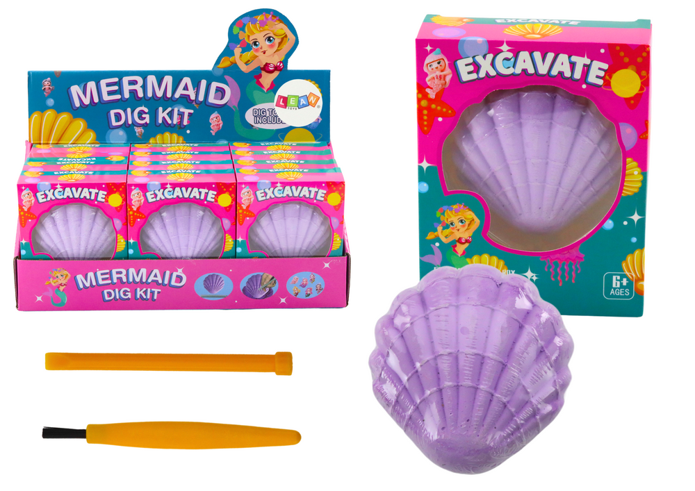 Archaeological Set Mermaid In A Shell Chisel Brush