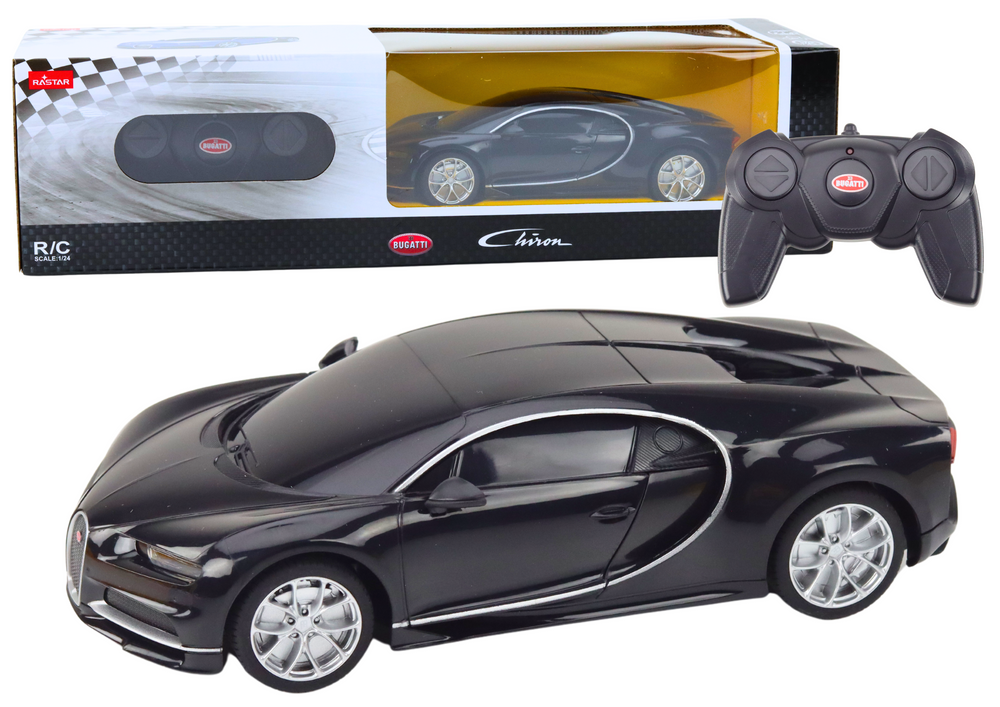 Bugatti Veyron Chiron Remote Control Car Rc Black 1:24