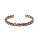 Twisted Bracelet Bronze/gold Colour Triple Twist --package Of 2 Pcs - 6.5cm