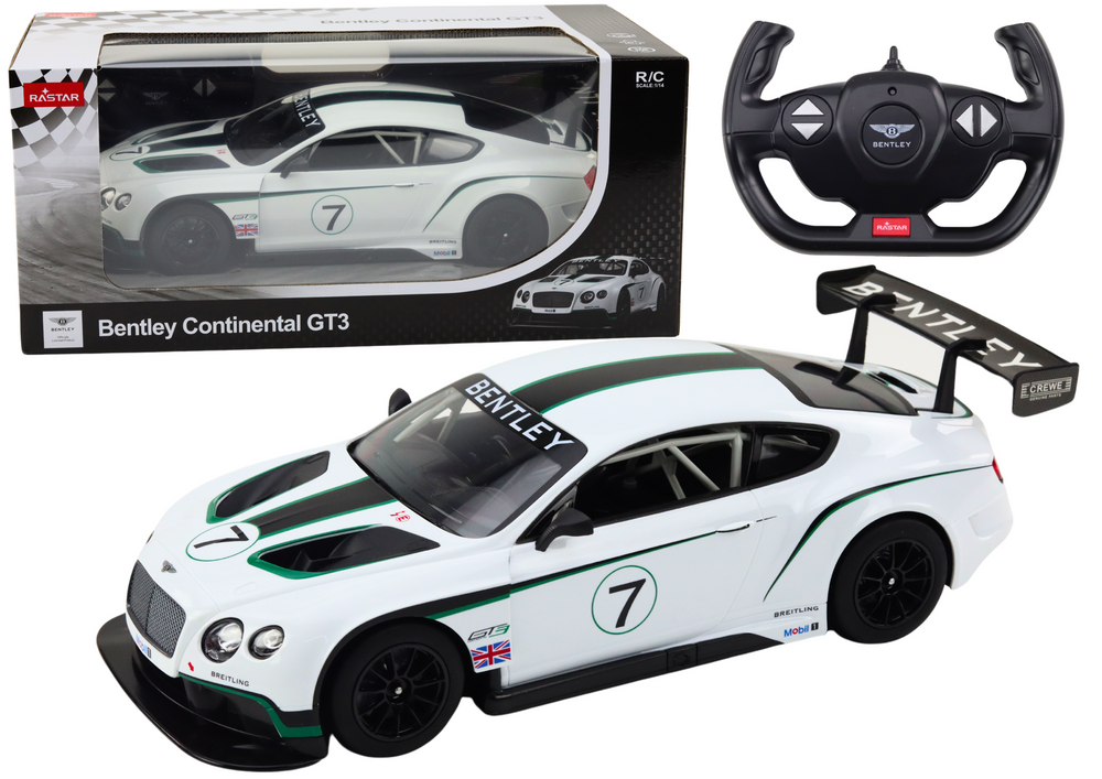 Rc Sports Car 1:14 Bentley Continental Gt3 White