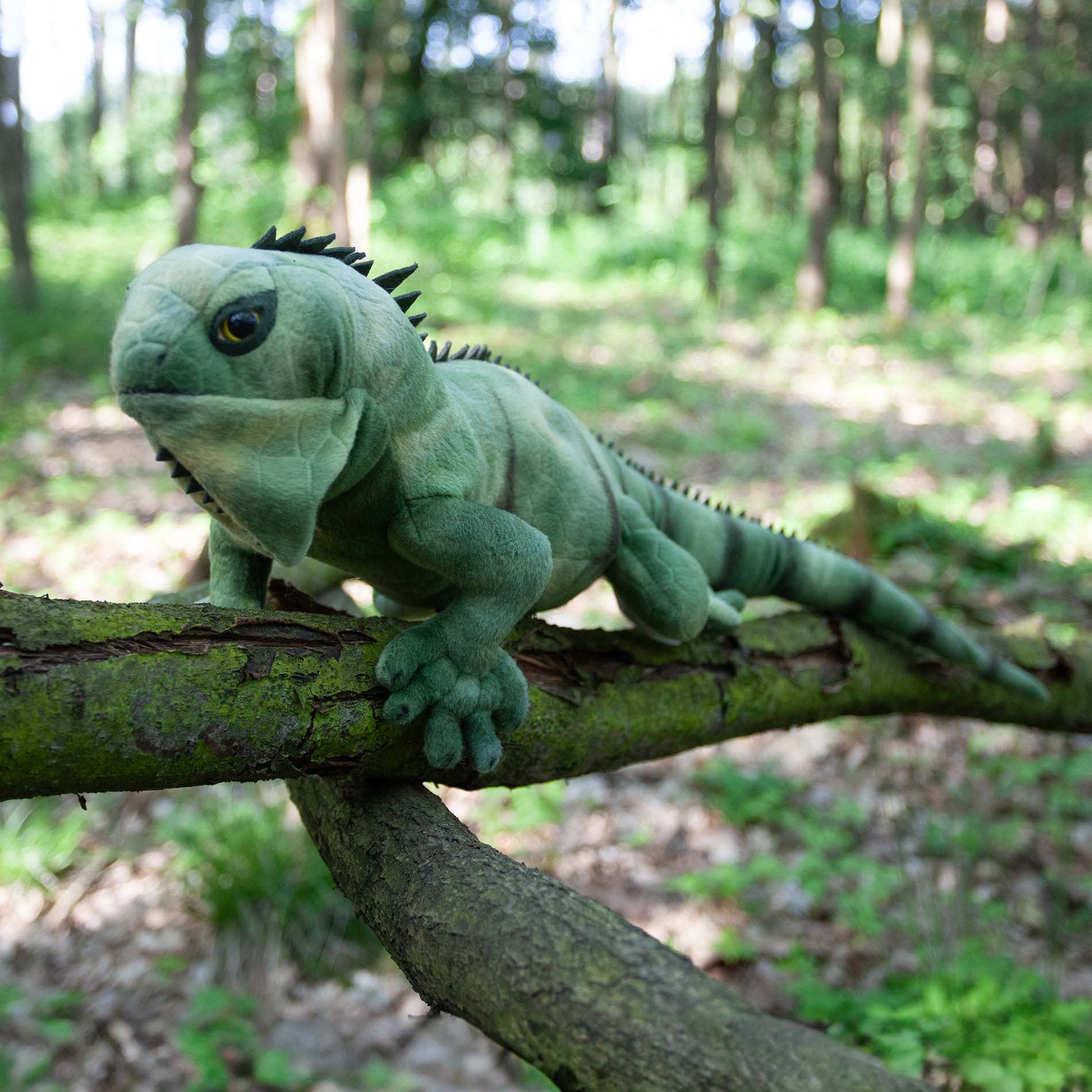 Plysch Iguana Grön 68 Cm Miljövänlig