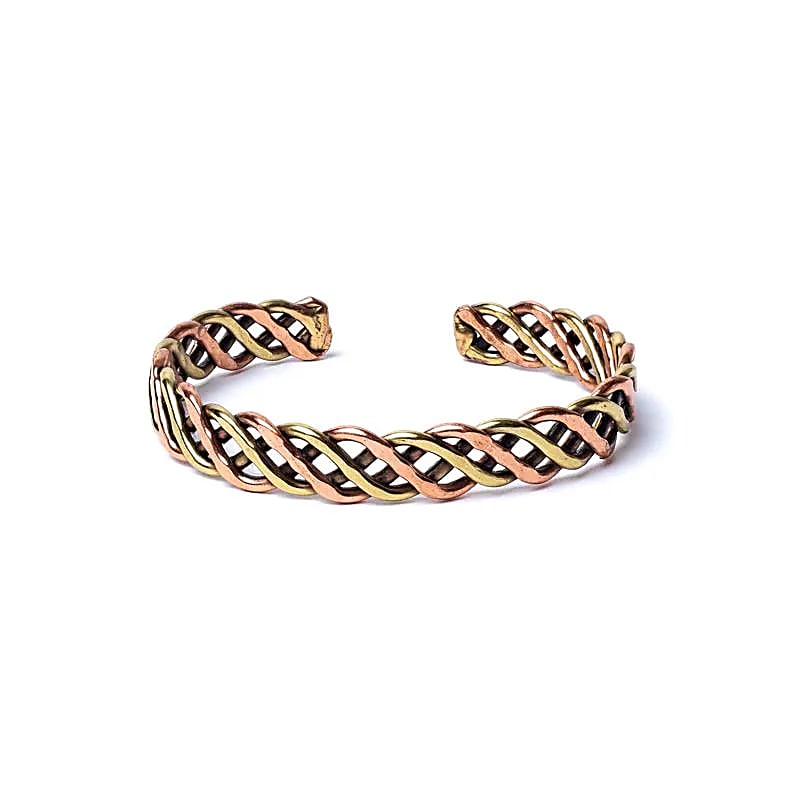 Braided Bracelet Bronze/gold Colour --package Of 2 Pcs - ±6.5cm