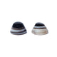 Shiva Eye Natürlicher Achat-Schutzstein – Packung mit 2 Stück – ± 2 cm
