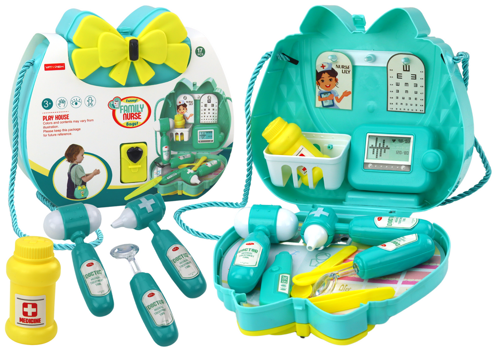 Turquoise Doctor's Set In A Purse On A Drawstring
