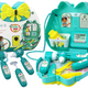 Turquoise Doctor's Set In A Purse On A Drawstring