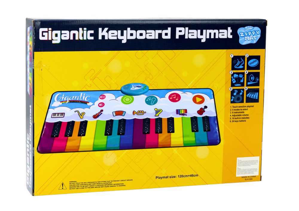 Educational Dance Mat Rainbow Piano Instruments 10 Melodies