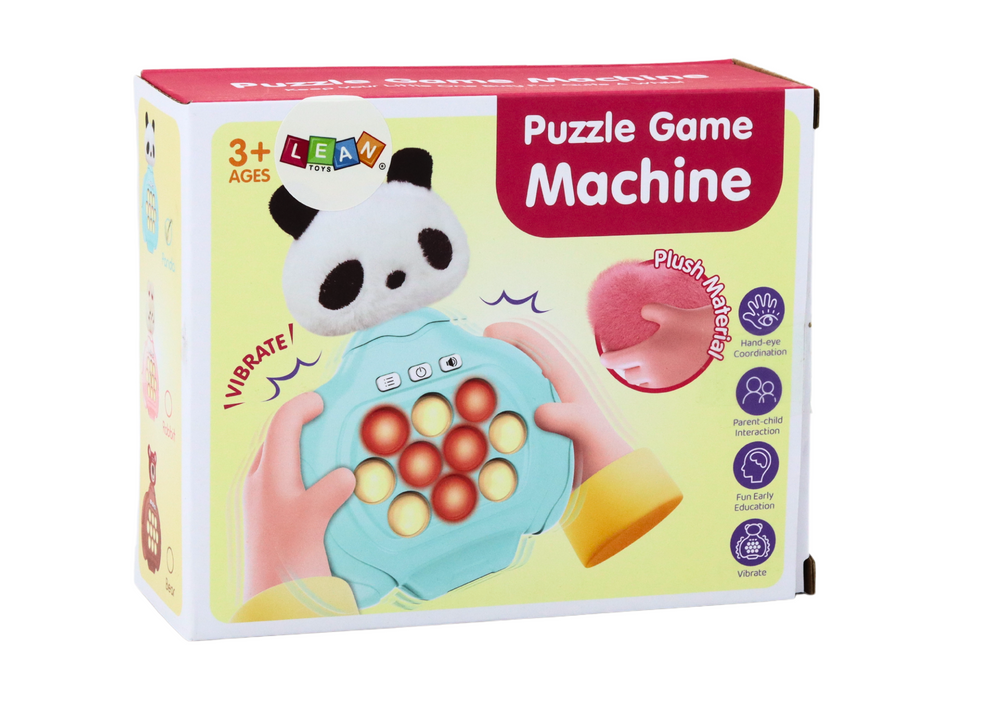 Pop-it Panda Game Plush Blue Arcade Console Pad Vibrations