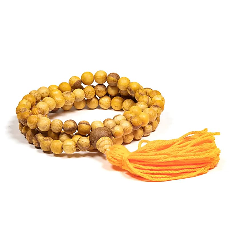 Palo Santo Mala Con Perla Guru - 0,9 Cm