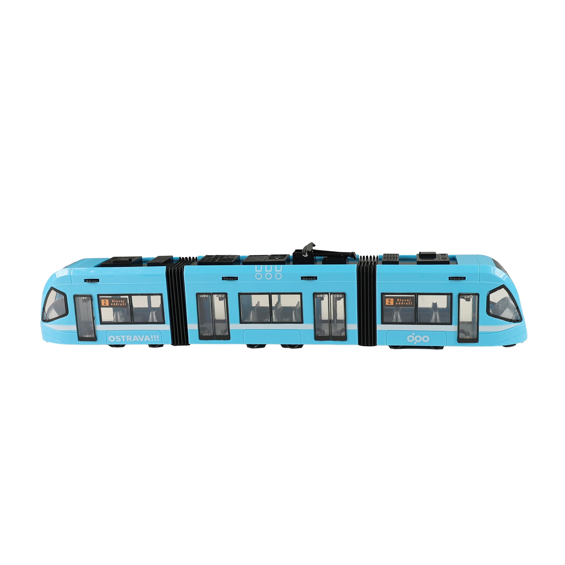 Moderná modrá električka Ostrava Design 47 Cm