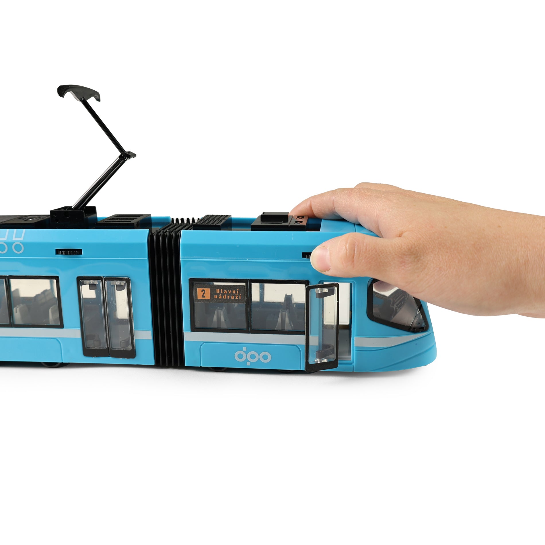 Moderná modrá električka Ostrava Design 47 Cm