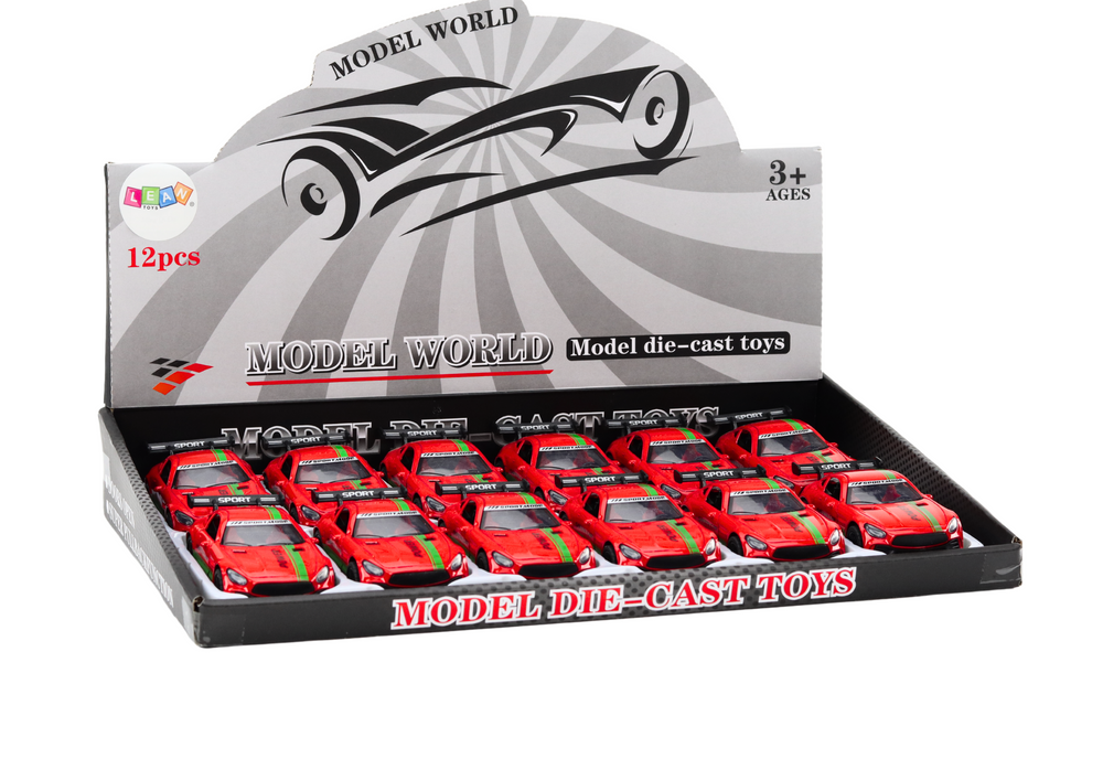 Sports Car Car 1:32 Action Figure Spoiler Metal Red Sounds