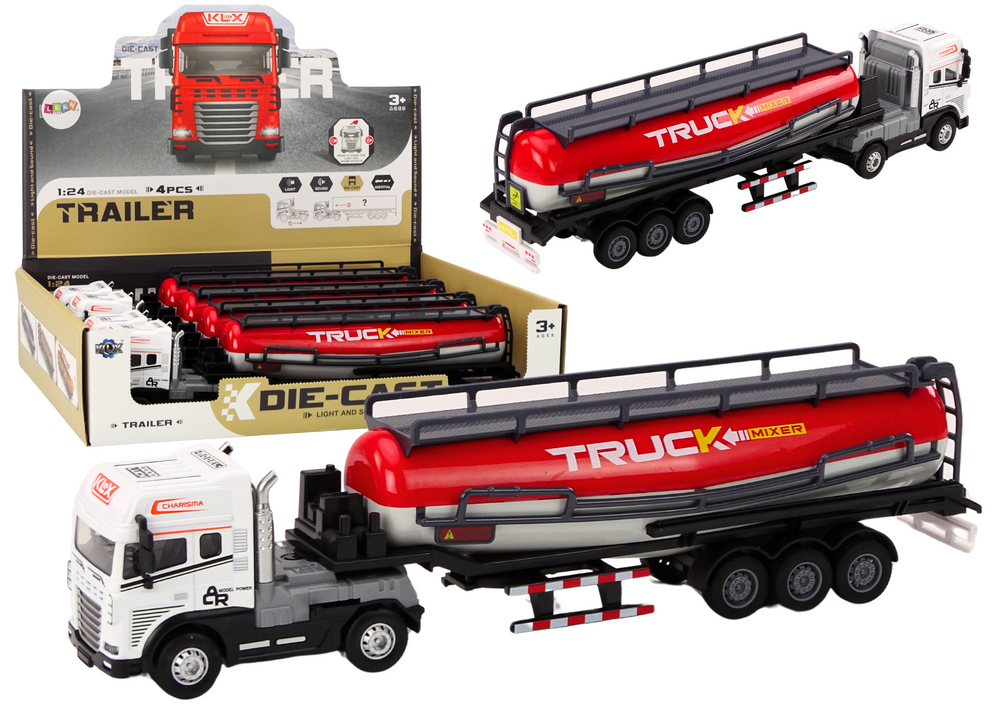 Truck With Trailer Tir 1:24 Car Truck Accessories Sounds Tanker