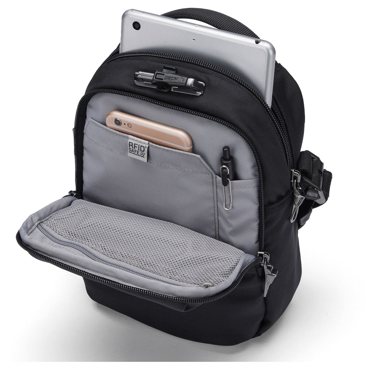Pacsafe V Companion Crossbody Jet Black