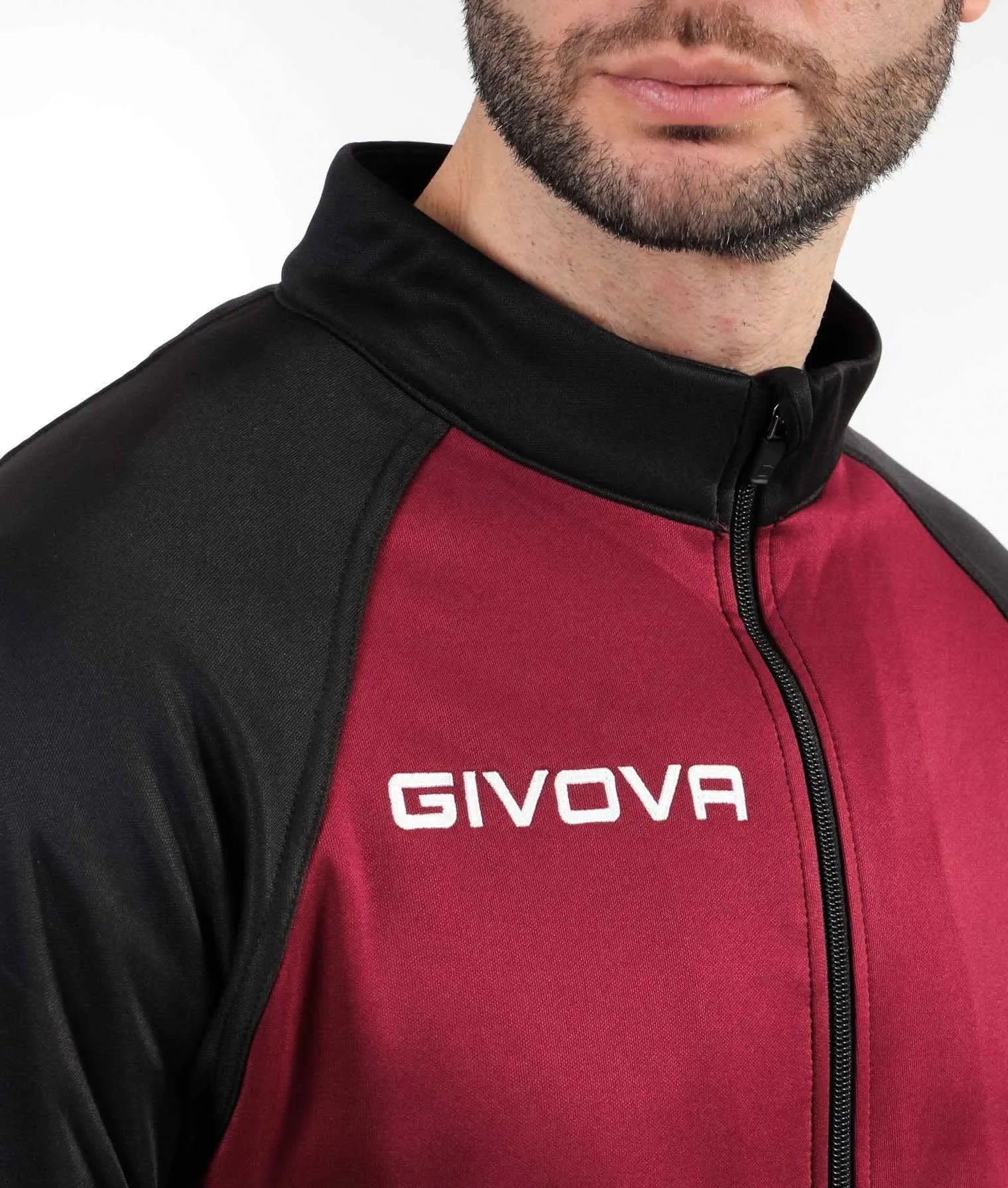 Sportset givova cuba bordeaux-zwart 3xs