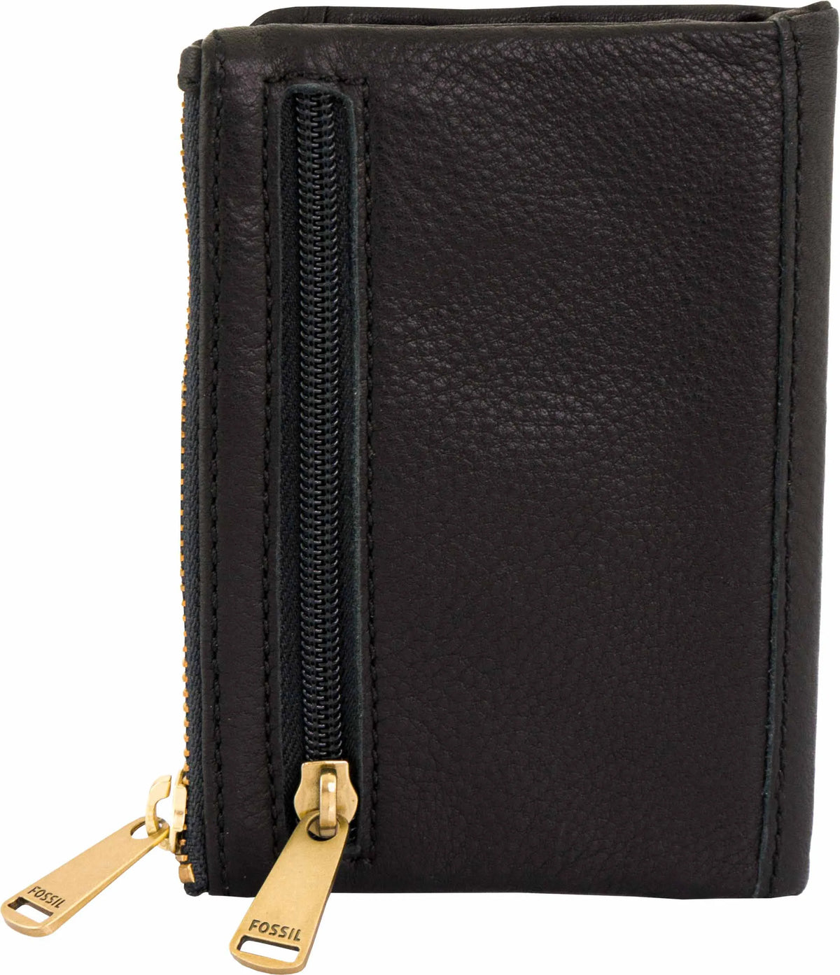 Portefeuille Fossil Wmns Erin Tap Multifonction Noir Noir