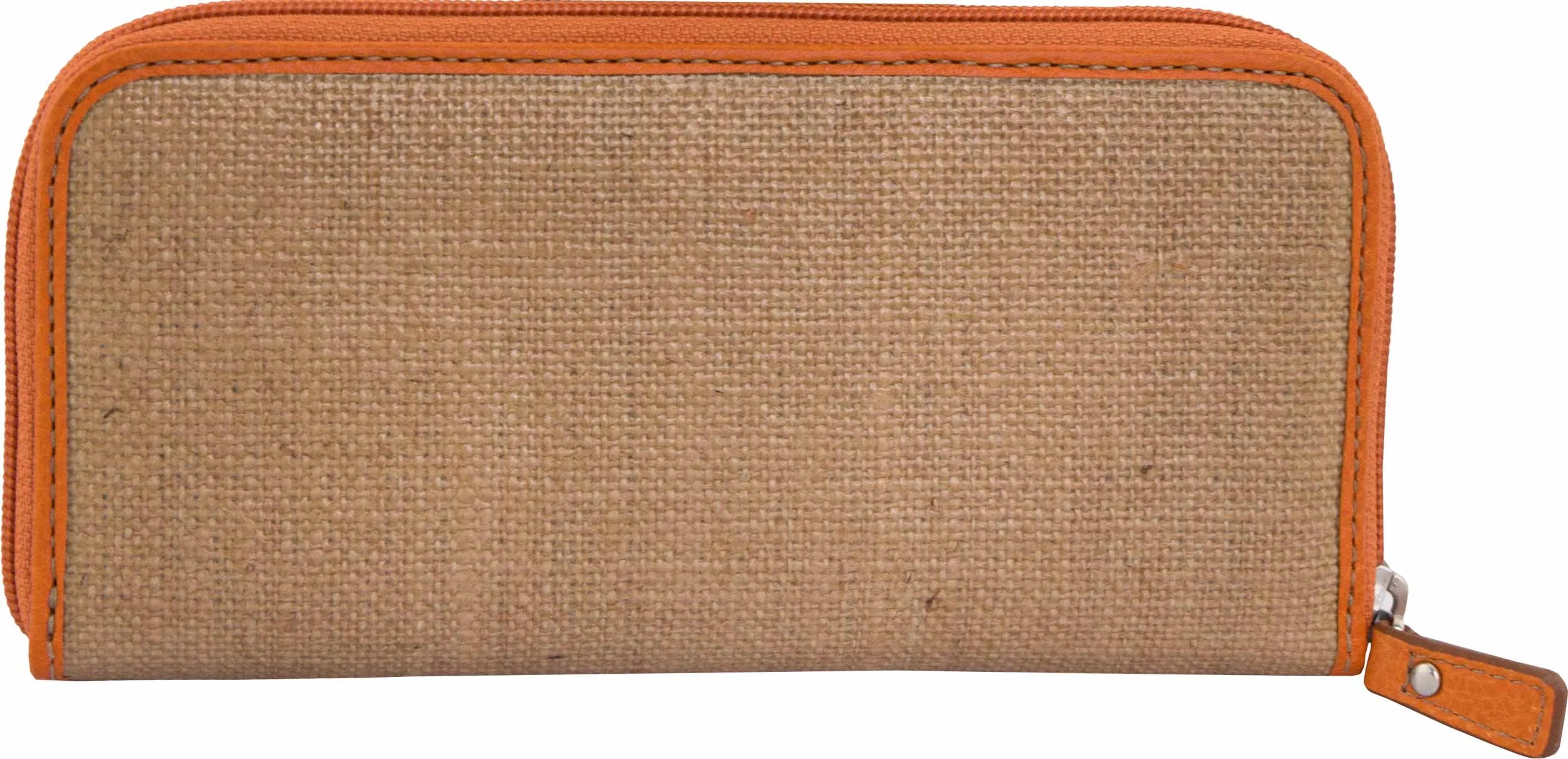 Portefeuille Femme Fossil Wmns Leather Wallet Key-per Zip Clutch Toile Orange