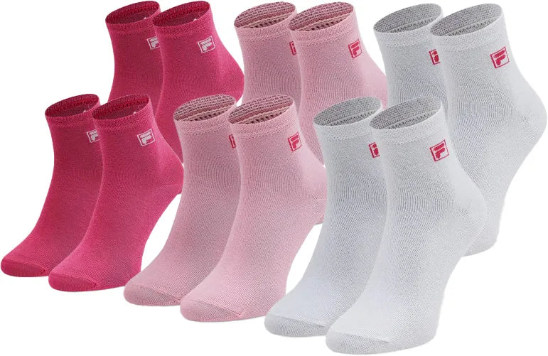FILA Quarter Sokken 6-PACKEX UNISSISEX ROZE 39-42