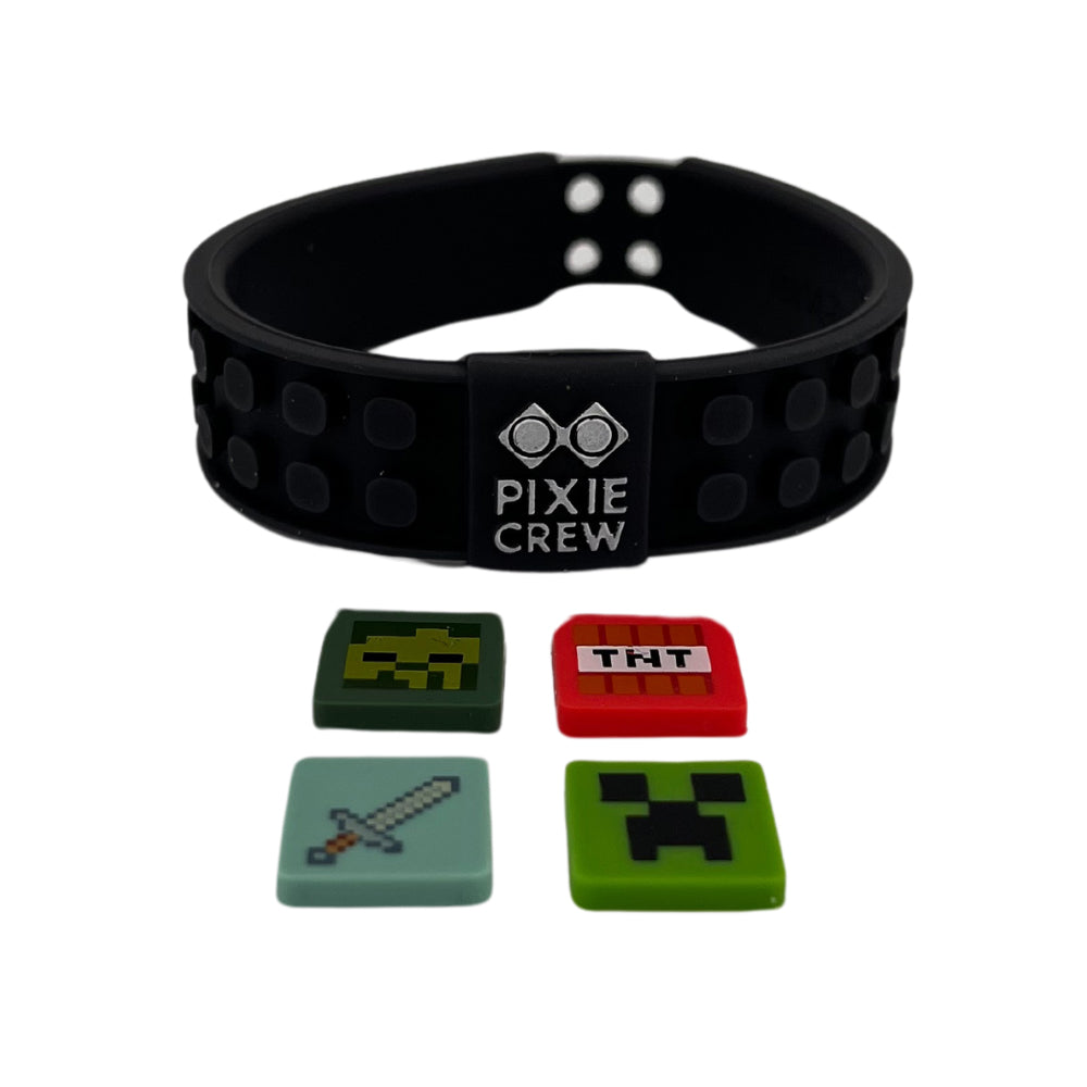 Черна гривна Pixie Crew & Minecraft