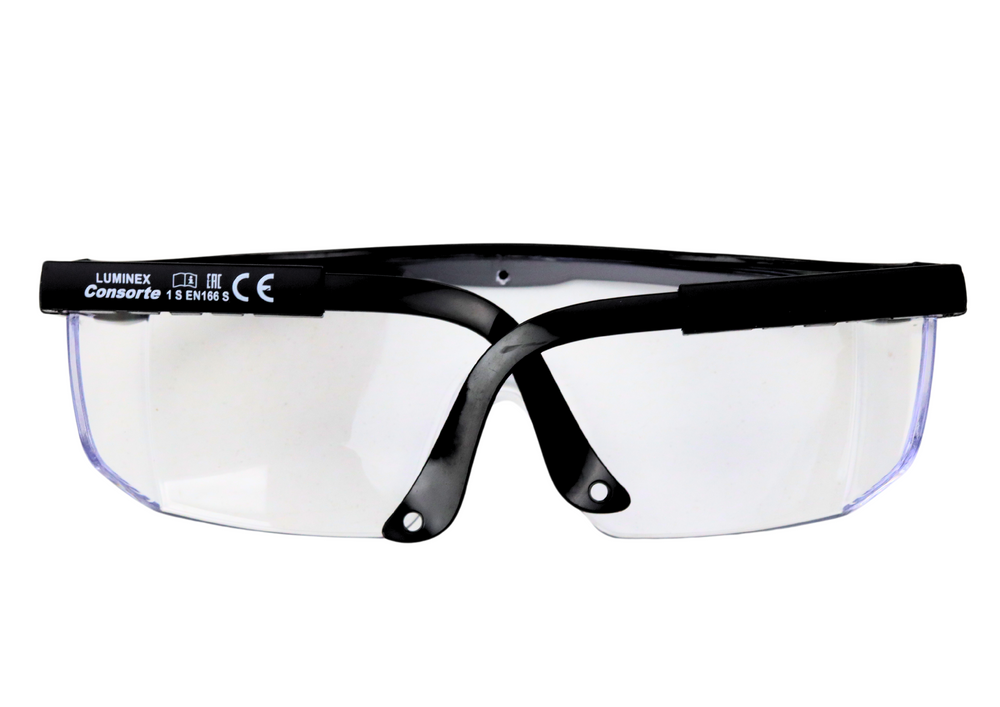 Safety Glasses Adjustable Arms Black