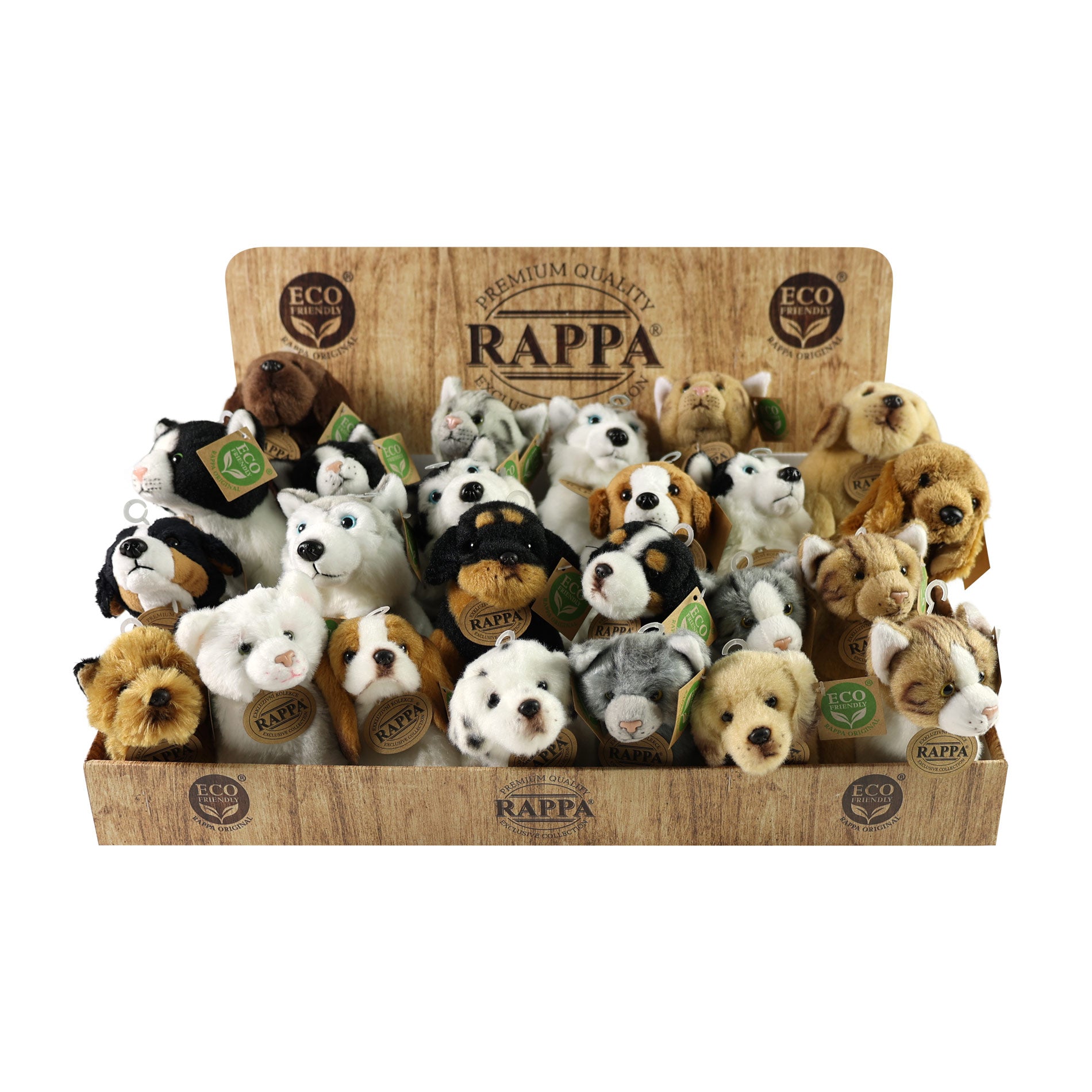 Taispeánann Madraí Agus Cait Plush Éicea-chairdiúil