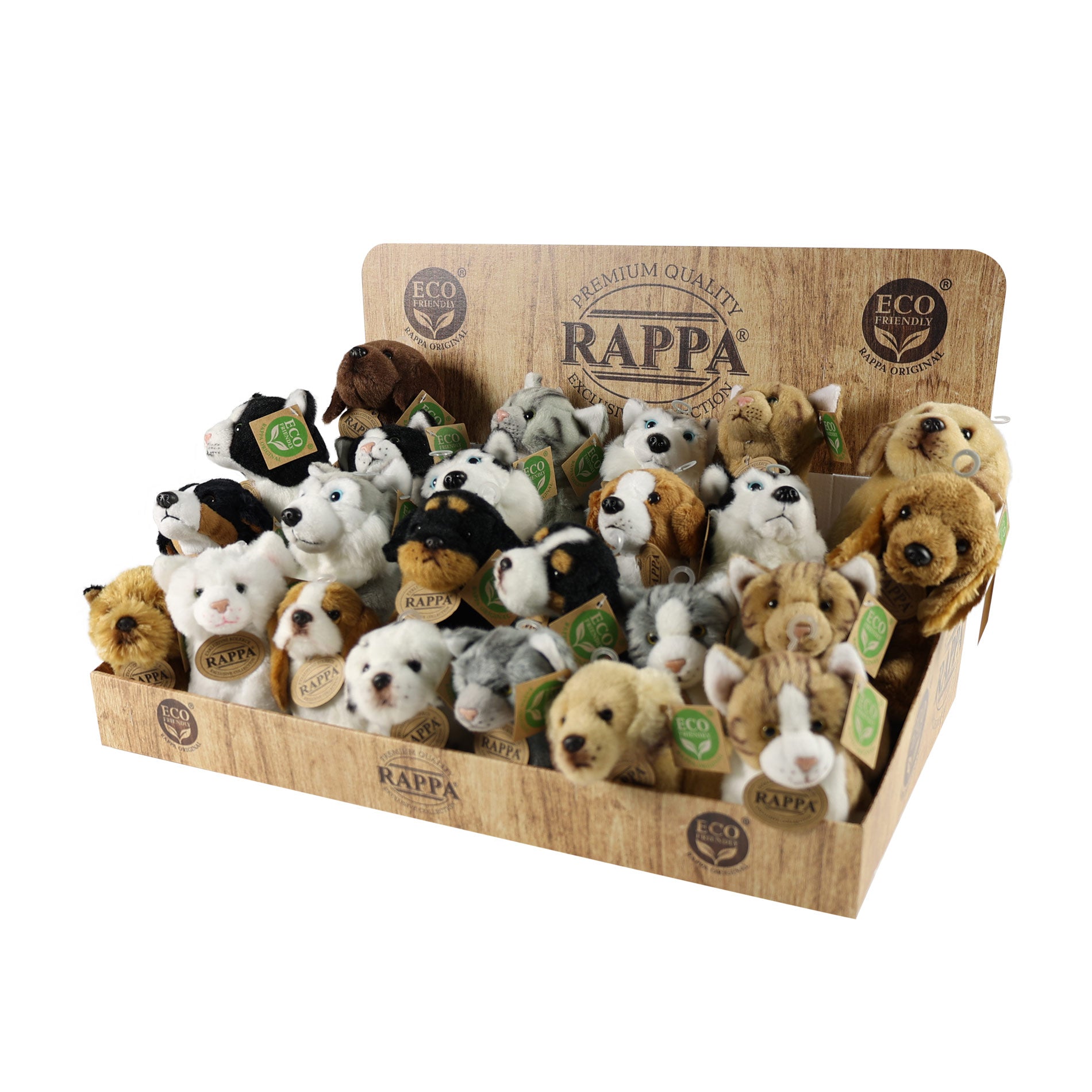Taispeánann Madraí Agus Cait Plush Éicea-chairdiúil