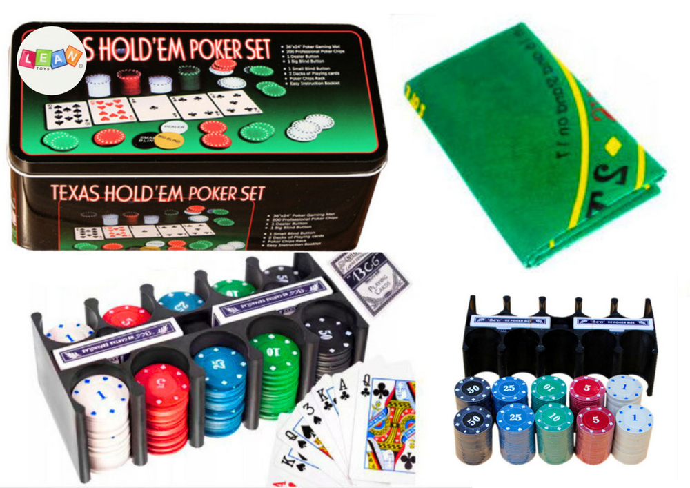 Poker Game Set 2 Decks Of Cards Chips Game Board