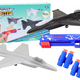 2in1 Dart Gun Airplane Launcher Blue