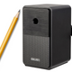 Cranked Sharpener With Container Blade Adjustment Black