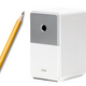 Cranked Sharpener With Container Blade Adjustment White