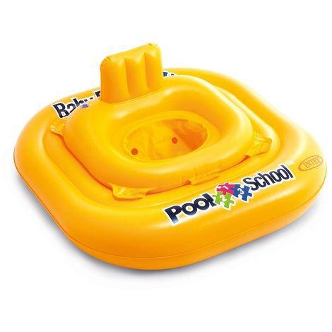 Siedzisko do pływania dla niemowląt Intex Deluxe | Kwadrat | Żółty | Do maks. 15 kg