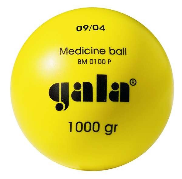 Medizinball Gala Kunststoff 1 kg Gelb