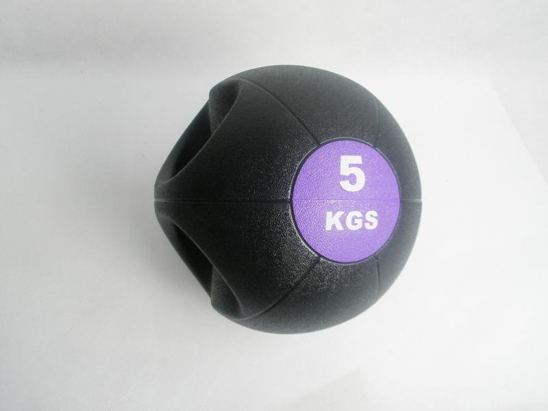 Medizinball mit Doppelgriff, 5 kg
