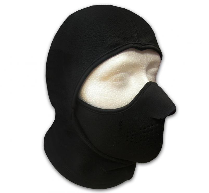 Cappuccio per casco in pile termico Xl-xxl Nero