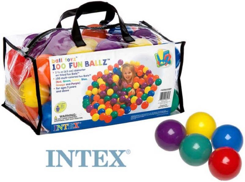 Intex 49602 Palline Fun Play Piccole 100 Pezzi 6,5 Cm
