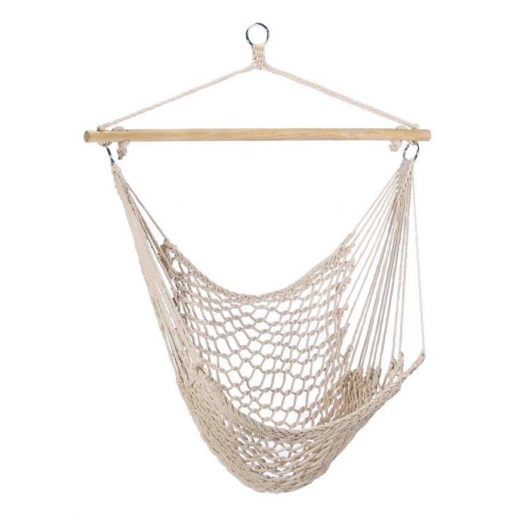 Sedco Sedia a Dondolo Sospesa in Rete 100x120 cm - Cotone