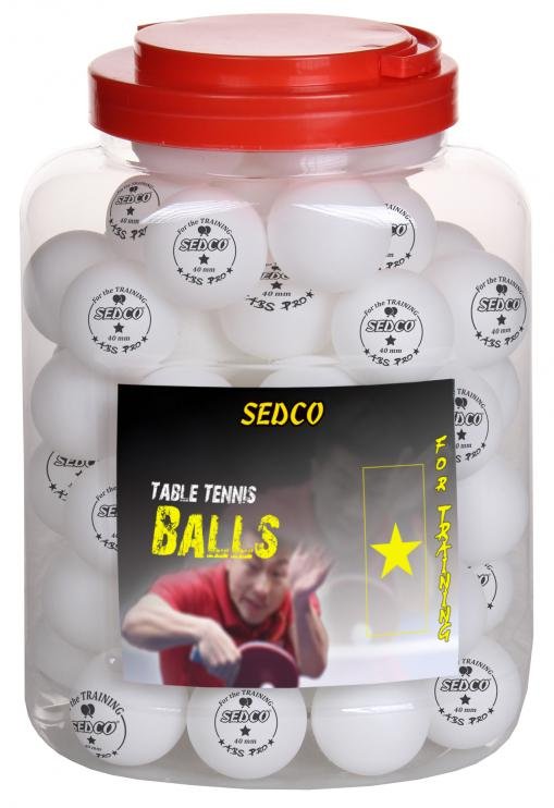 Míče na stolní tenis Sedco For Training 1* Cell Free 60ks - Box White