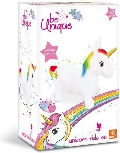 Aufblasbarer Einhorn-Hüpfer Mondo 09132 Weiß