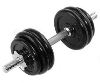 Sedco Barbell 15 Kg Black Steel Chrome Bar