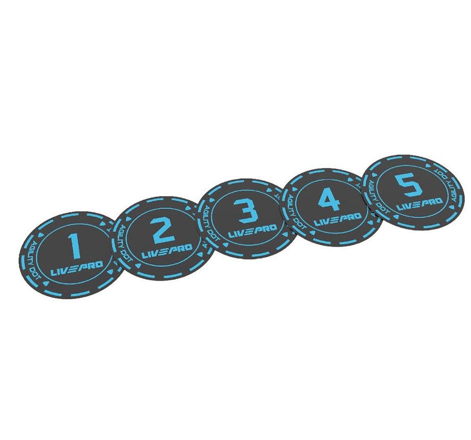 Agility Dots Livepro Obstacles 5stk Sort