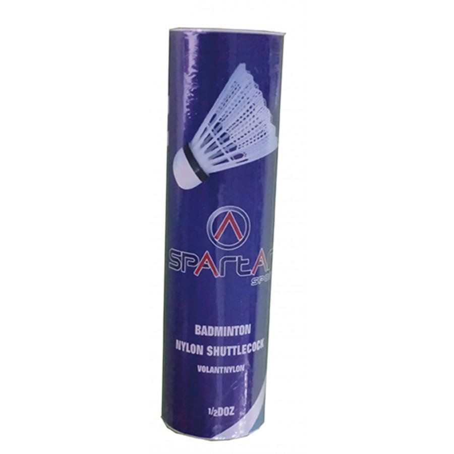Balle de badminton Spartan Tournament 6 pièces. Blanc