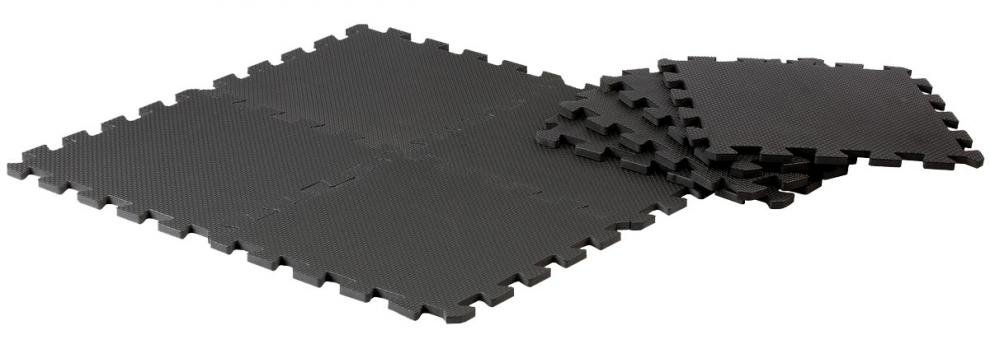 Fitnessmåtte Pure2improve 30x30x0,9cm-8stk Sort